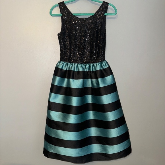 Anthropologie Leifsdottir Starlit Stripes Party Dress Sequined Size 2 - Picture 2 of 9